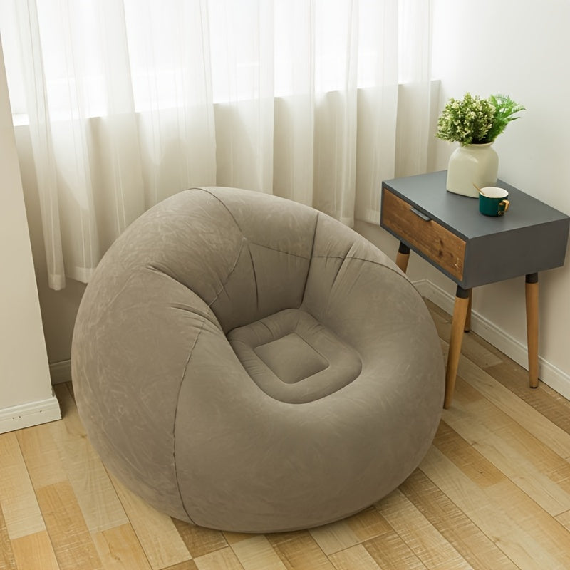 Portable Inflatable Sofa with Pump - Compact, Self-Inflating Lounger for Outdoor Leisure, Includes Storage Bag