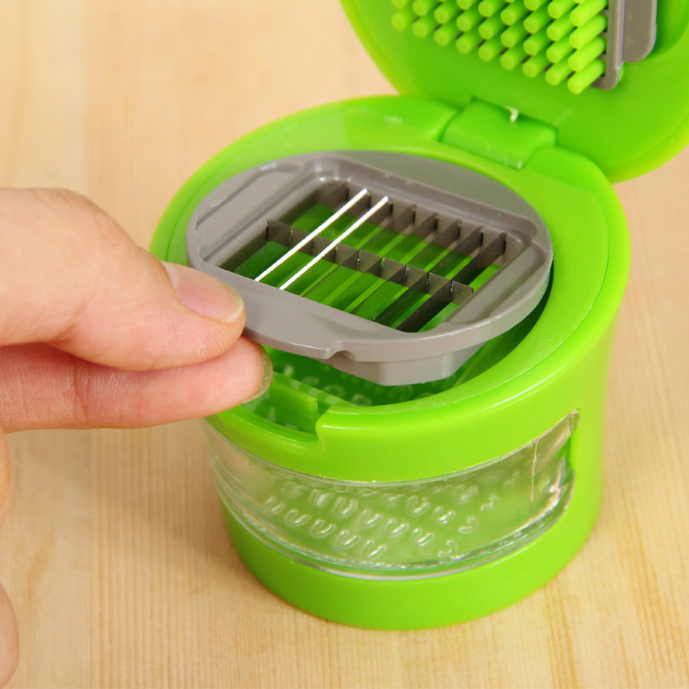 Mini Garlic Mud Masher ABS Stainless Steel Creative Garlic Crusher Peeler Non-slip Cover for Kitchen Vegetable Tools