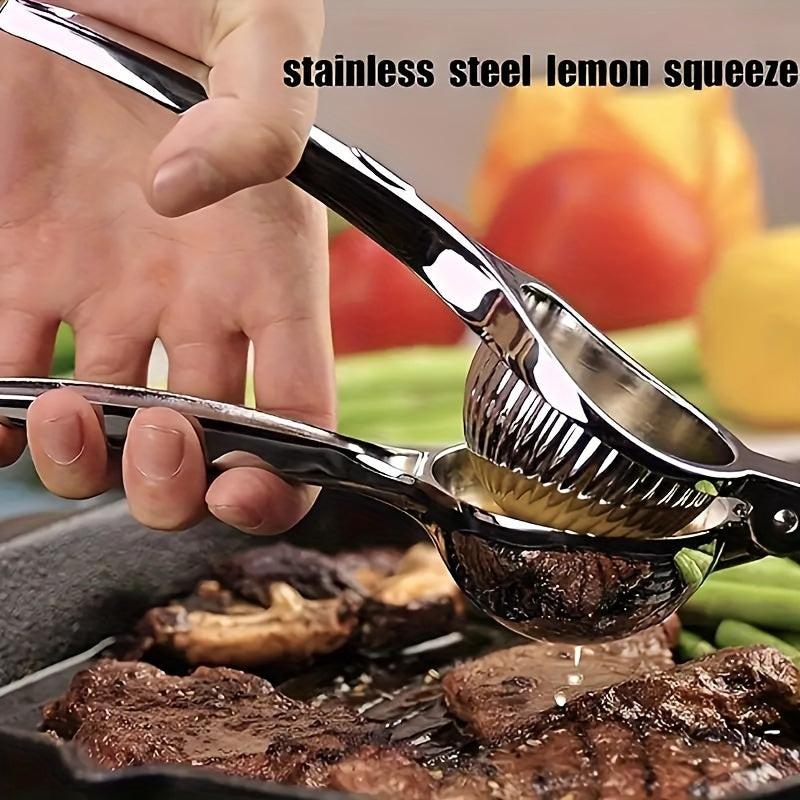Premium Stainless Steel Manual Citrus Juicer - Durable Hand Press Juicing Tool for Lemon and Orange, Kitchen Bar Equipment