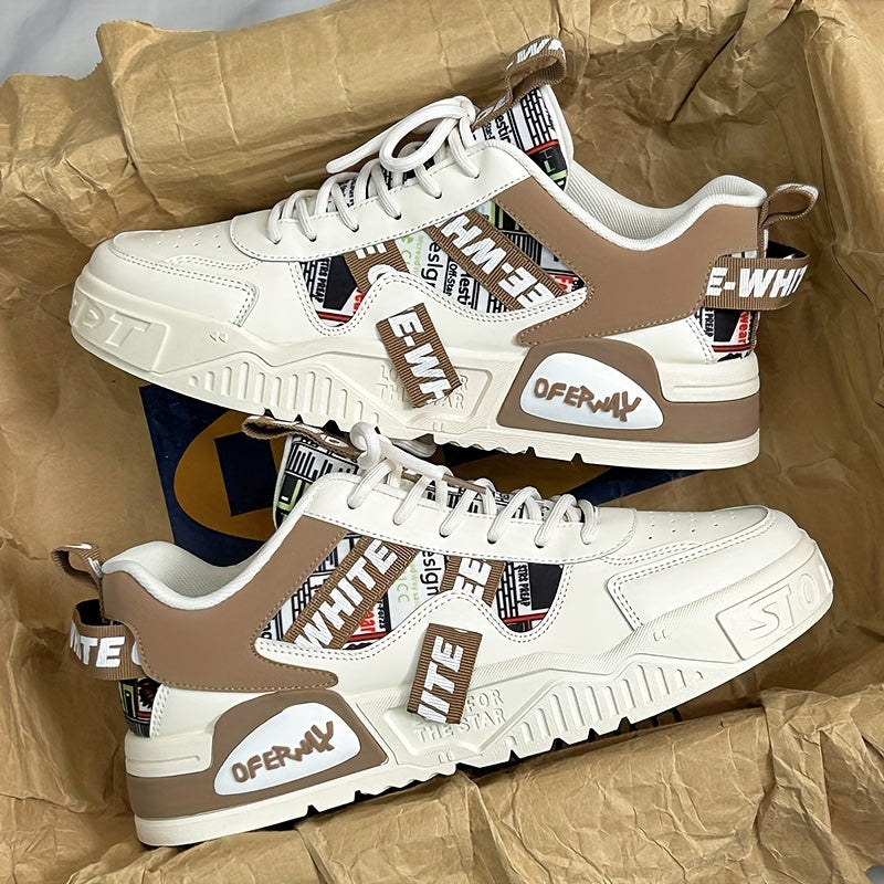MAINALUN Men's Skate Shoes - Versatile, Durable & Non-Slip Sneakers with Lace-Up Closure for All Seasons