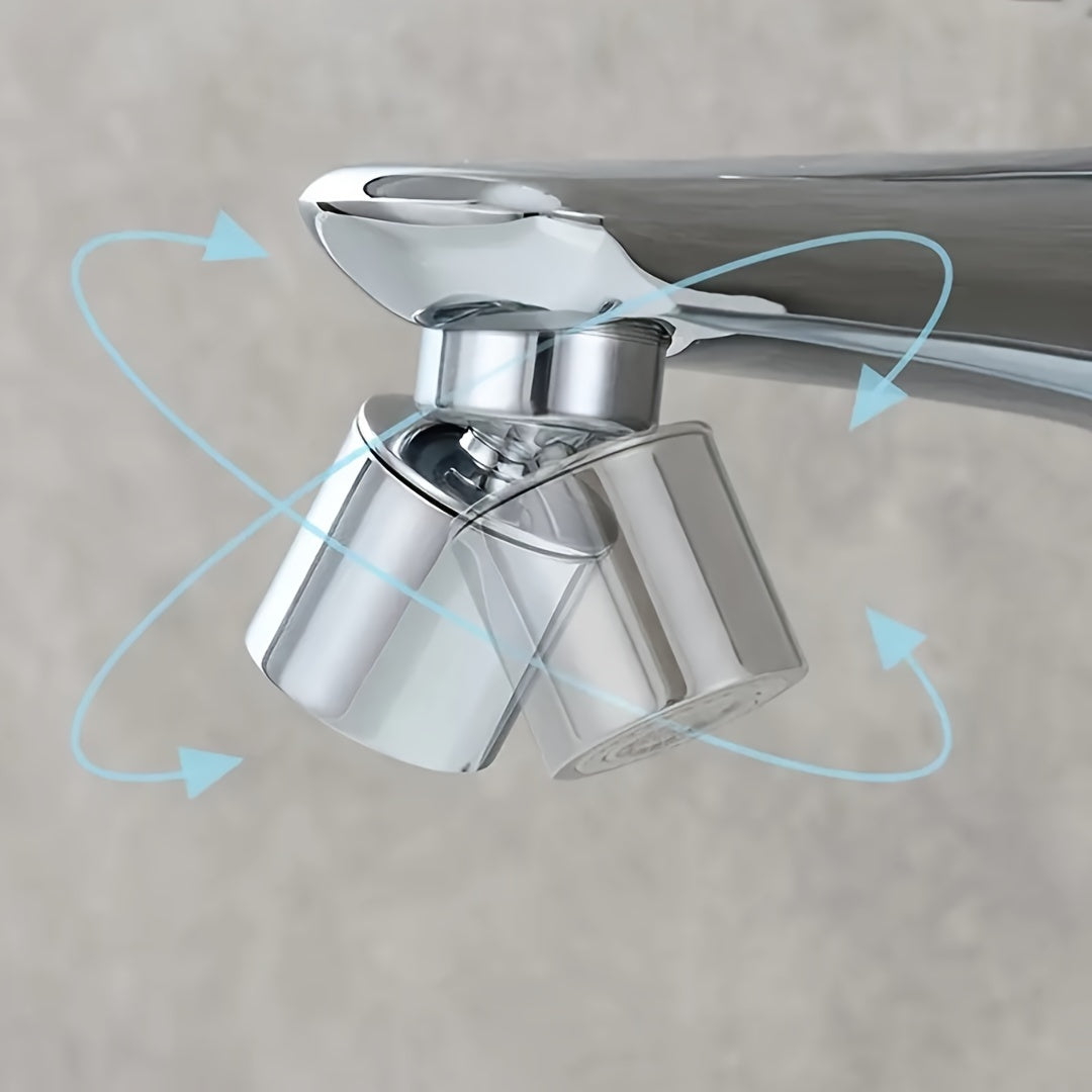 Versatile Kitchen Faucet Aerator - 2 Water Modes, 360° Rotatable Spray Head, Durable Alloy & ABS Construction, Splash Guard for Sink and Bathroom