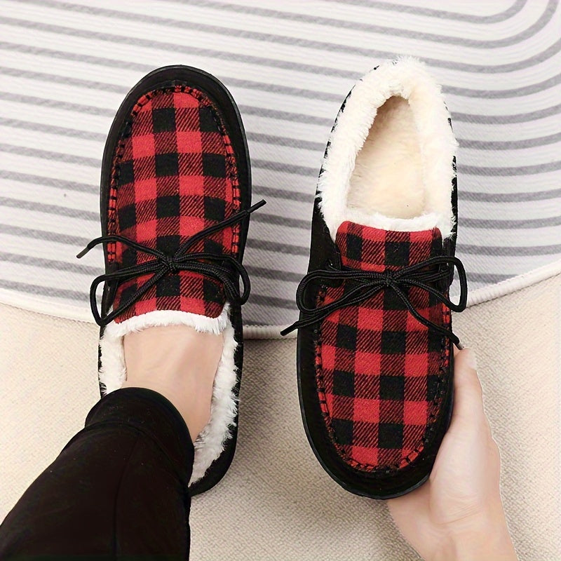 Men's Cozy Memory Foam Slippers - Non-Slip, Warm Plush Lining for Indoor/Outdoor Use, Perfect for Fall & Winter