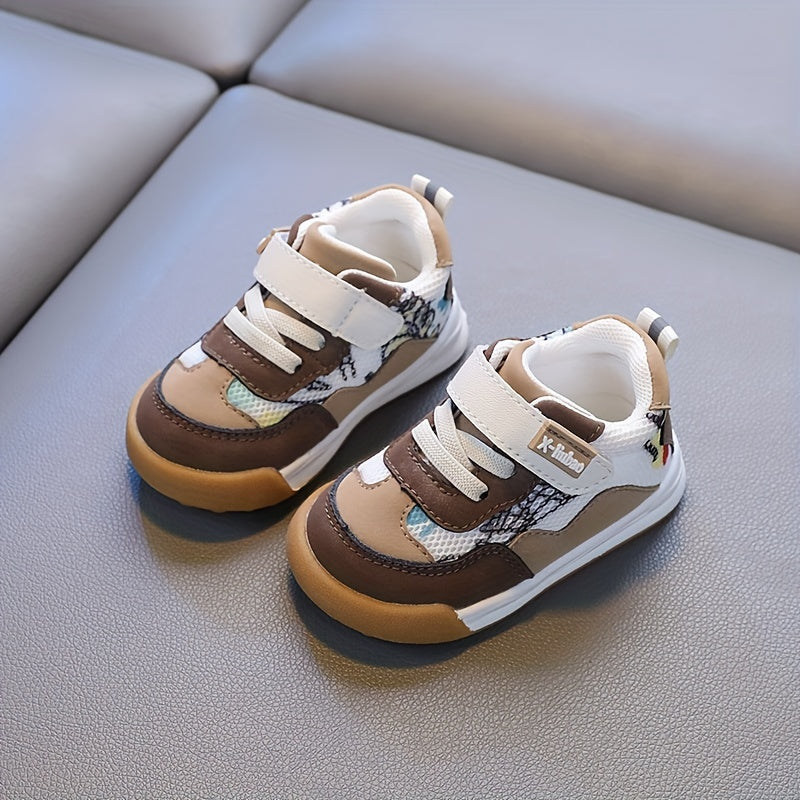 New Spring And Autumn Styles for Boys And Girls 1-2 Years Old Baby Breathable Double-Layer Mesh Walking Shoes Rubber Soft Sole Sports Shoes