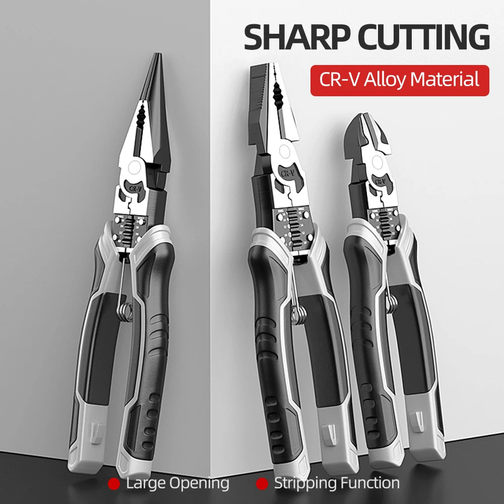 Universal Wire Cutter Diagonal Pliers Crimping Pliers Needle Nose Pliers Multifunctional Hardware Hand Tools Electrician